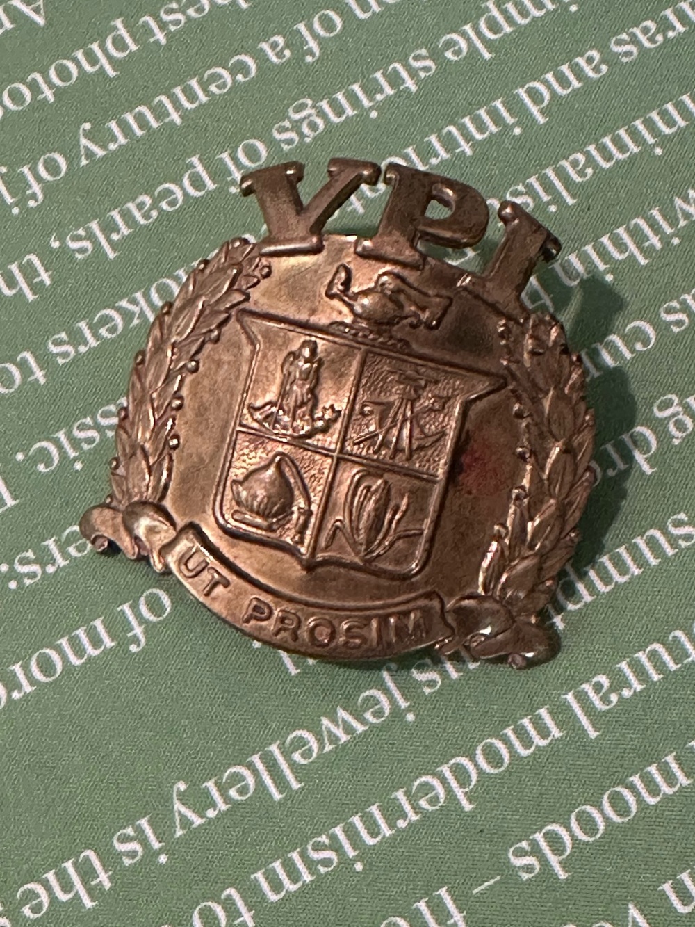 Vintage VPI Corps of Cadets Hat Badge - NS Meyer
